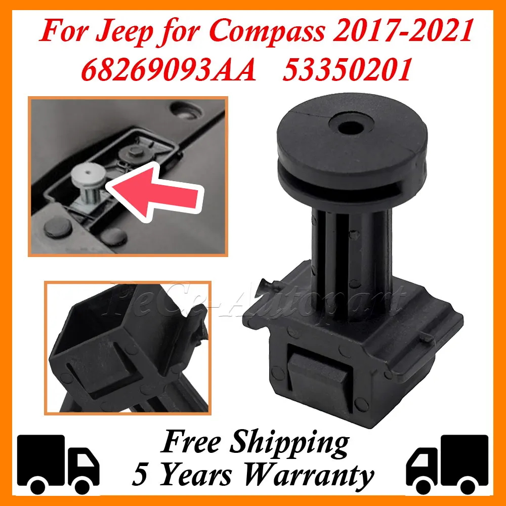 

Резиновый упор капота для Jeep Compass 2017-2021, артикулы 68269093AA, 53350201, автомобильные аксессуары
