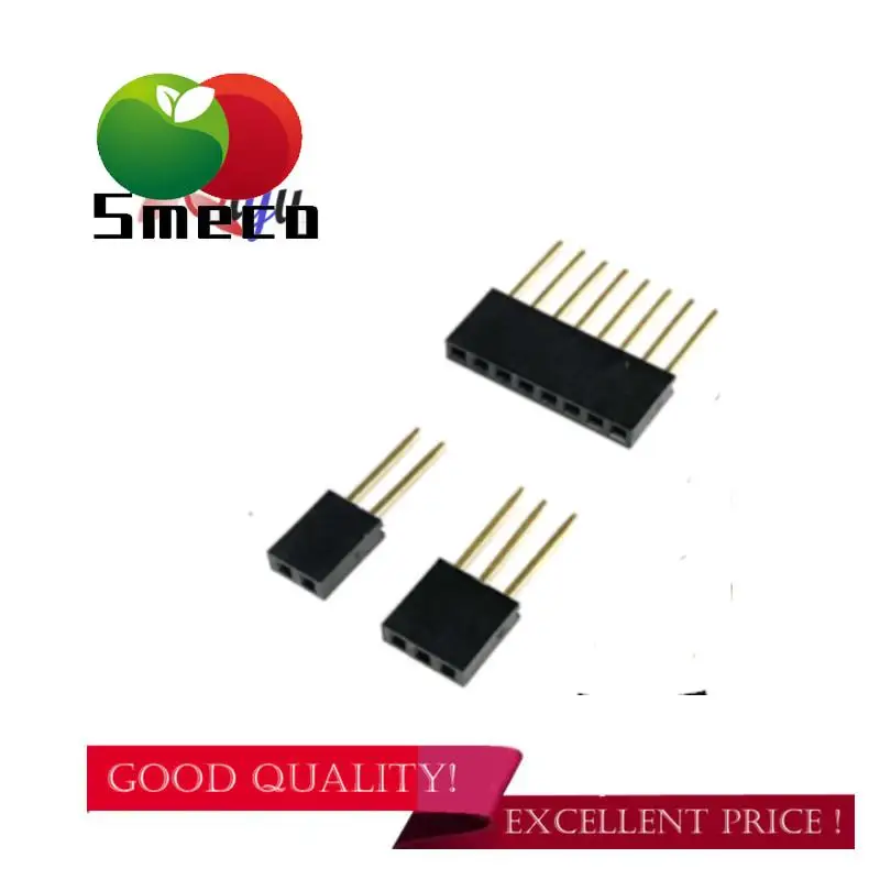 2.54mm Single Row Female Long pins 11mm Breakaway PCB Board Pin Header socket Connector 2/3/4/6/8/10/15PIN For Arduino