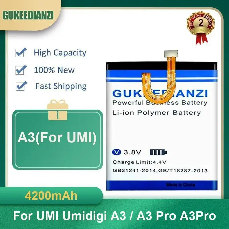 

4200mAh A3(For UMI) Mobile Phone Battery For UMI Umidigi A3 / A3 Pro A3Pro High Capacity
