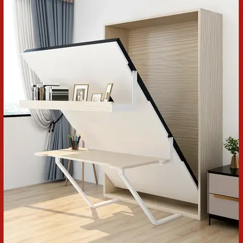 이중 레이어 테이블, 보이지 않는 침대, 접이식 홈 다기능 숨겨진 학습 책상, 벽 침대, 머피 침대 하드웨어 액세서리 Best5