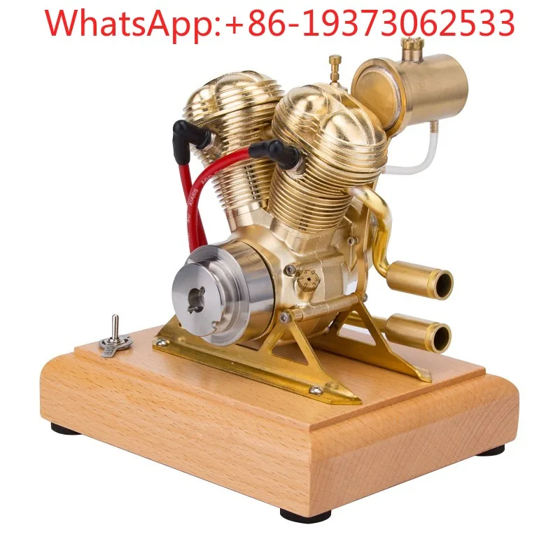 R28 Mini Twin Four Stroke Engine Model Engine V2 Complete Engine 4.3cc