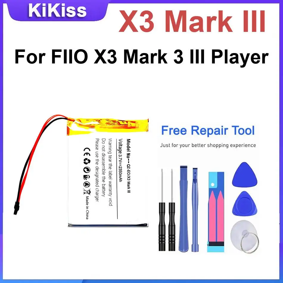 Battery For FIIO X5 III 3 Gen X1 2nd X3 X5 X7 1st 2nd X3 Mark 3 III Player X1 1st 2014 X1 2nd Gen 2016 FX1221 Premium safe cells