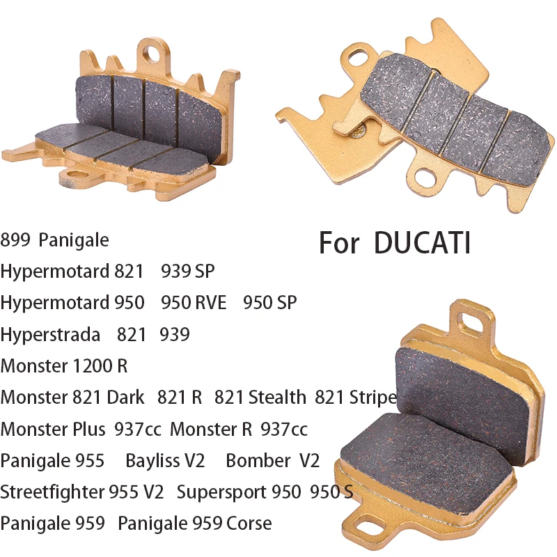 Pastillas de freno delanteras y traseras para Moto, para DUCATI Hypermotard Hyperstrada Monster Panigale Streetfighter Supersport 821 899 937 939 950 955