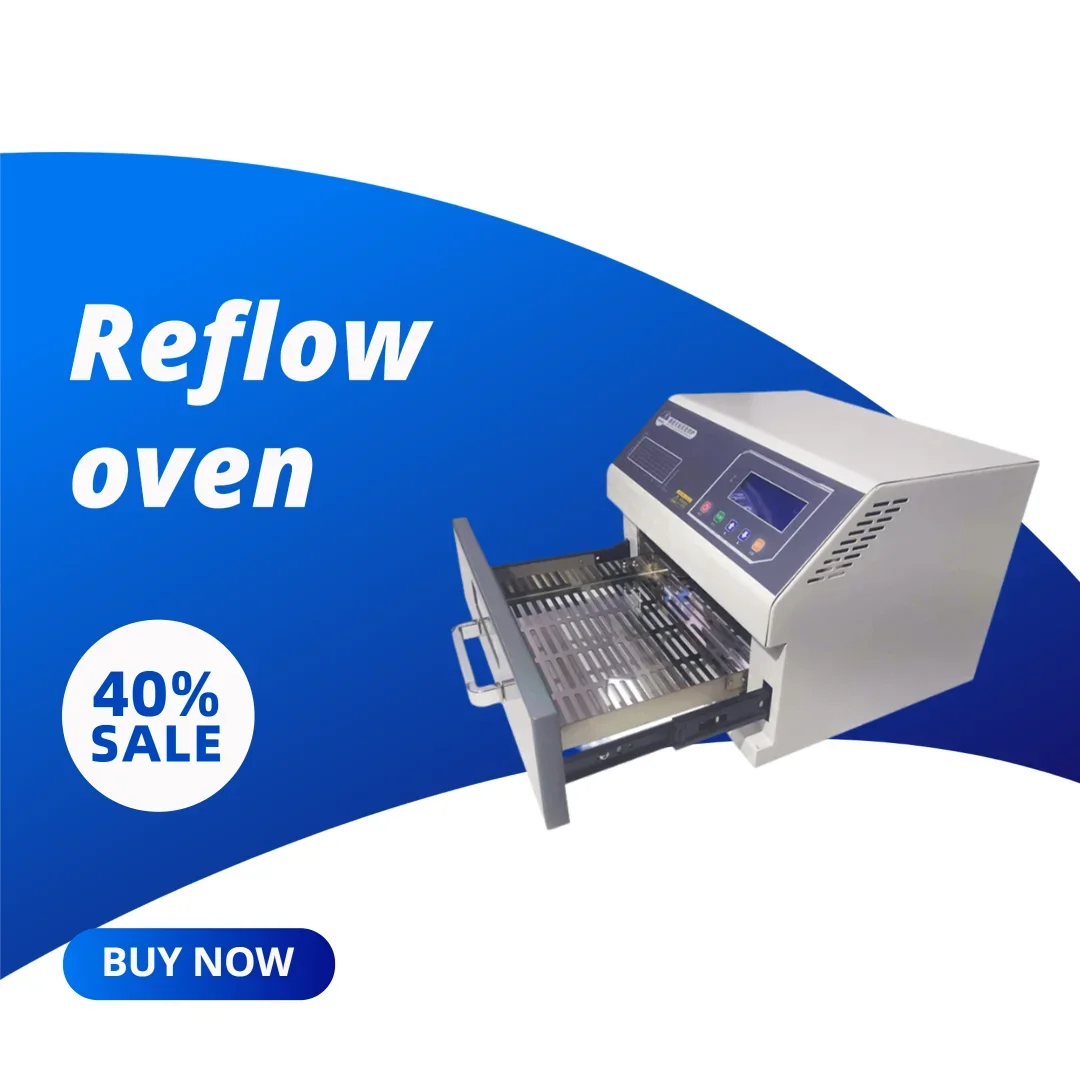 ZB2520HL Forno per saldatura a riflusso ad aria calda a infrarossi 250x200mm Forno a riflusso SMT 1600W Saldatrice a riflusso per riscaldamento di piastre PCB