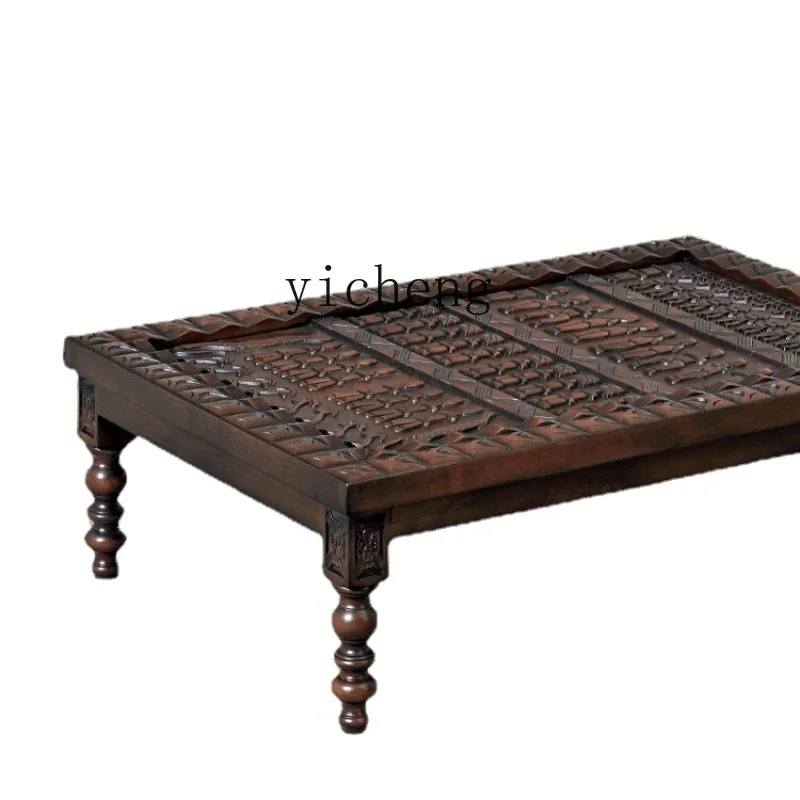 

Xl Silent Style Solid Wood Carved Square Tea Table Southeast Asian Style Coffee Table