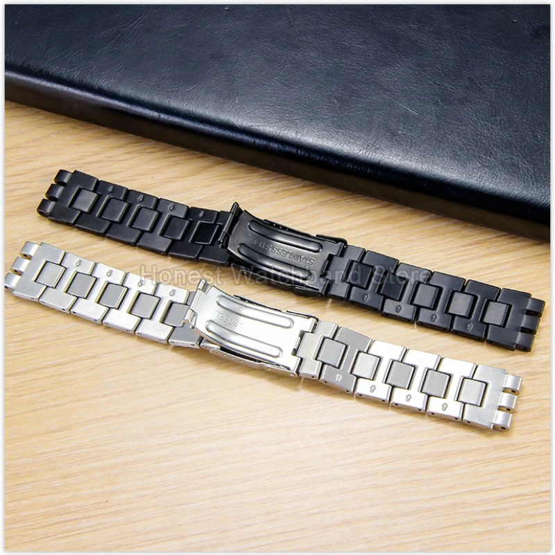 Para swatch acessório de relógio de aço inoxidável de alta dureza resistente a arranhões durável interface côncava convexa pulseira de superfície lisa