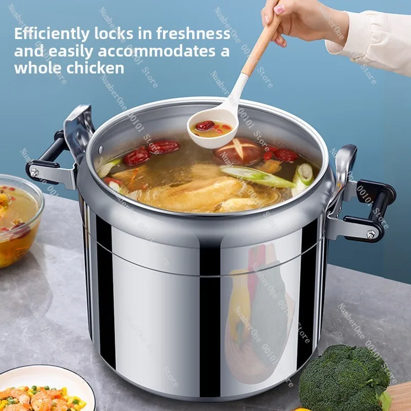 Thickened large-capacity super-large gas induction cooker universal explosion-proof household pressure cooker