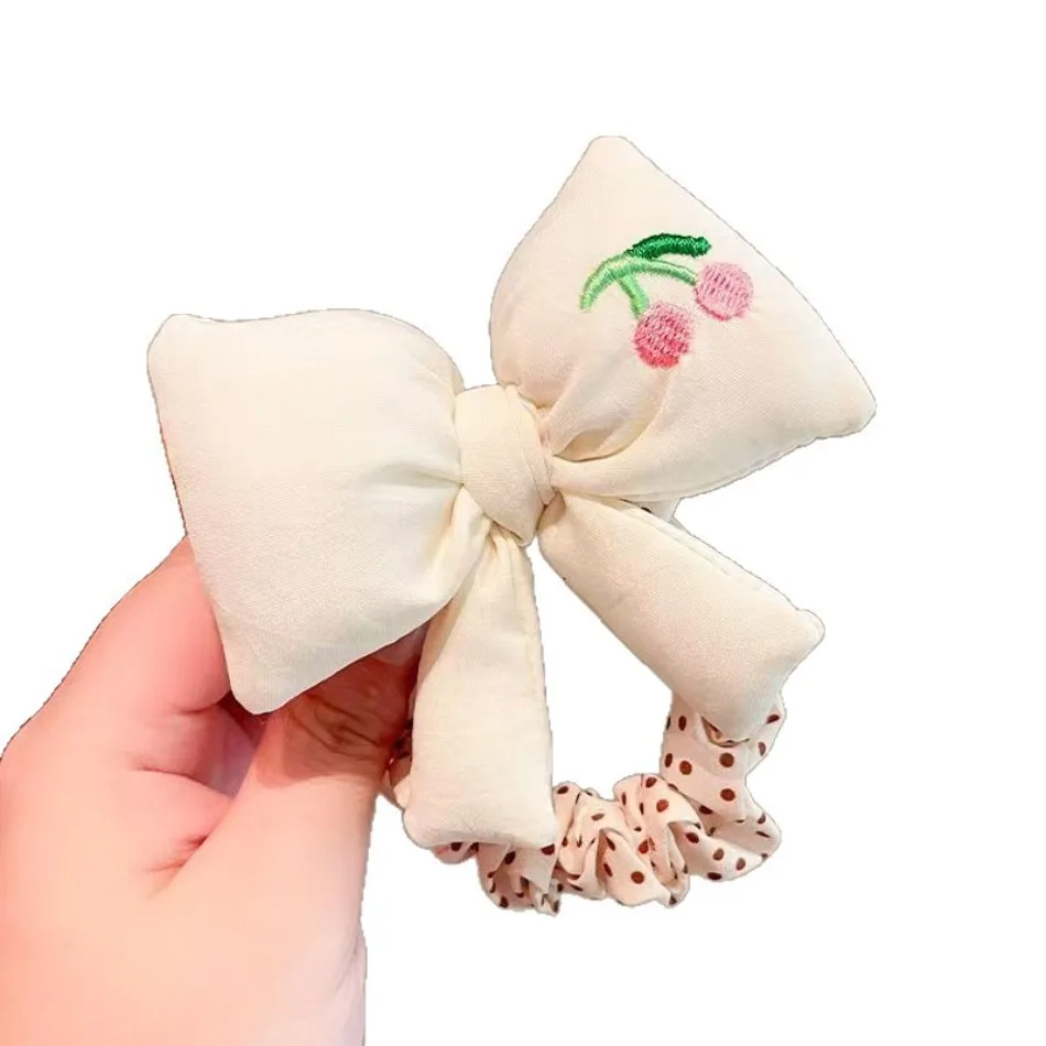 4 Uds. Conjunto de anillos para el cabello para niñas, accesorios para el cabello, diadema, flores simples y bonitas, cola de caballo alta, durabilidad, bandas para el cabello para niños HP01