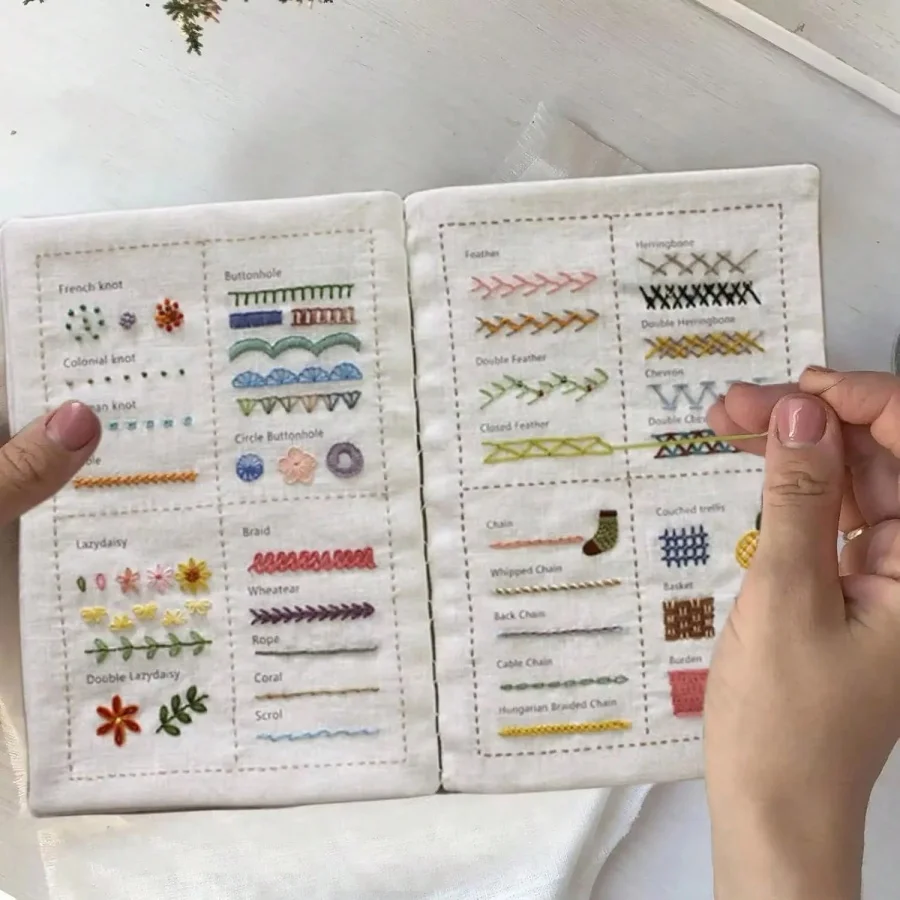 DIY Stichbuch Stickerei Stichbuch Stickerei Nähbuch Stickbuch Nähbücher für Anfänger Erwachsene