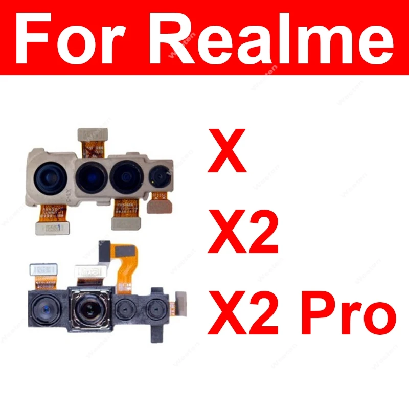 Front Back Camera For Realme X X2 X2 Pro Small Facing Front Rear Main Camera Connector Module Flex Cable Replacement Parts