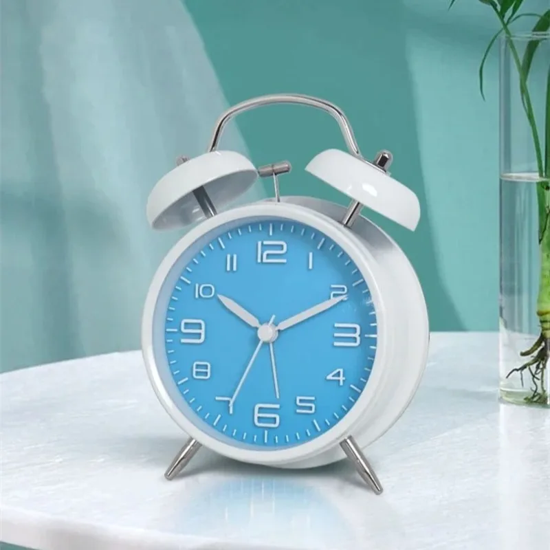 

Modern Simple Student Alarm Clock Children's Digital Silent Quartz Watch Metal Small Desk Clocks Desk Decoration Alarm Watchs