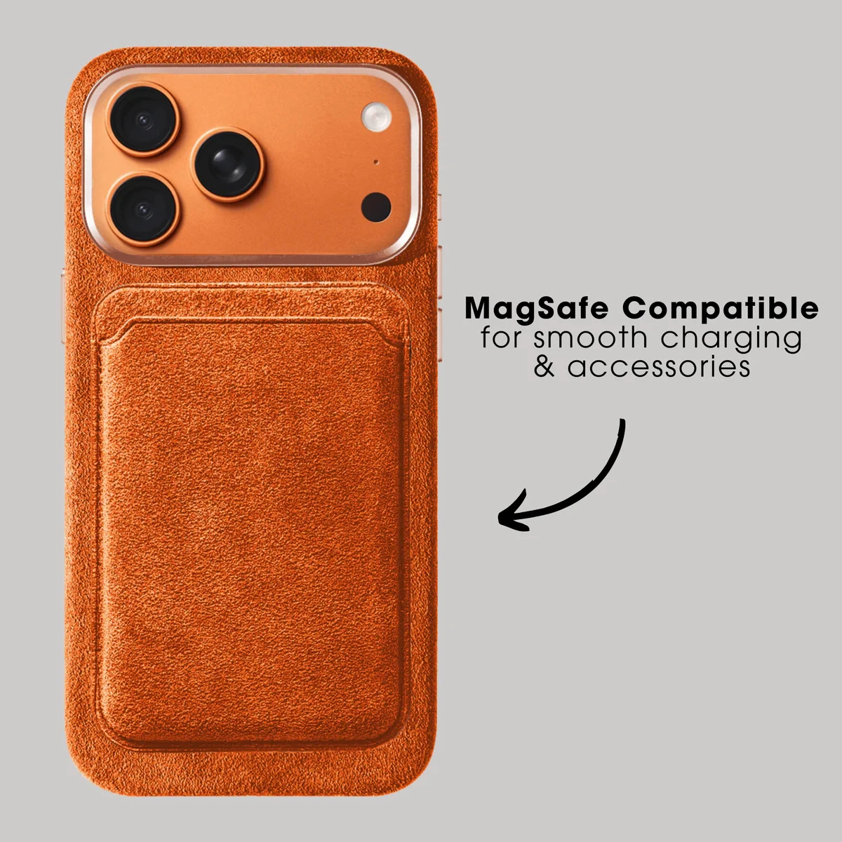 Etui Alcantara do iPhone 18 17 Pro Max z osłoną przycisku fotografowania, skórzane etui Magsafe do iPhone 17 Pro Max — zdjęcie produktu 4