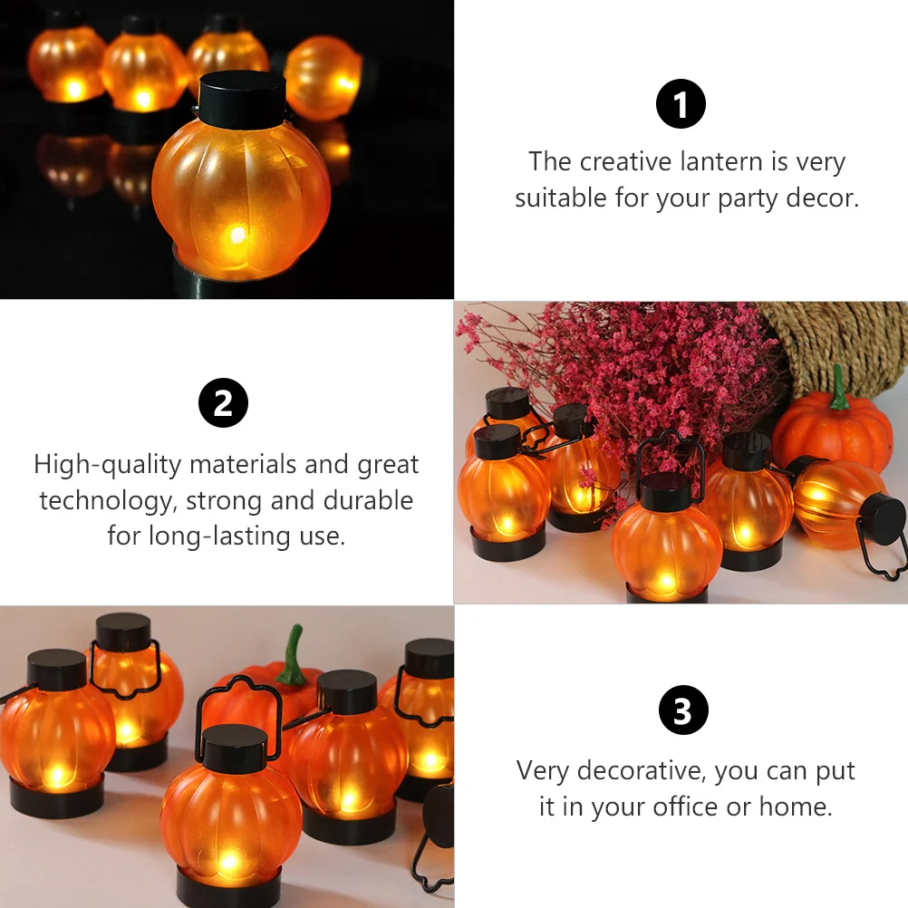 

6Pcs Pumpkin Lantern Halloween Party Decor Creative Haunted Themed Table Decoration Ecofriendly Gift for