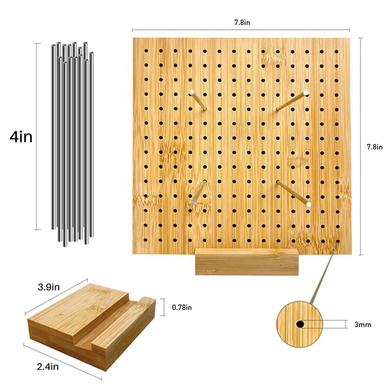 Tablero de bloques cuadrados de madera de ganchillo, cuadrados de abuela, regalo perfecto para madres y abuela