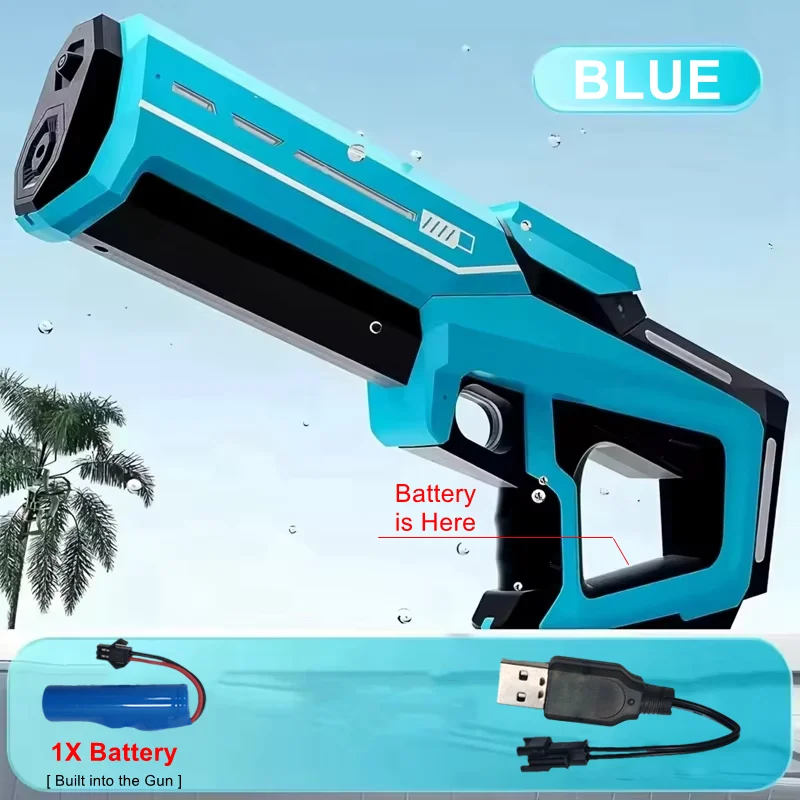 Elektrische Wasserpistolen für Erwachsene Leistungsstarke Automatische Saugwasserpistole Sommer-Pool-Outdoor-Spielzeug Geschenk