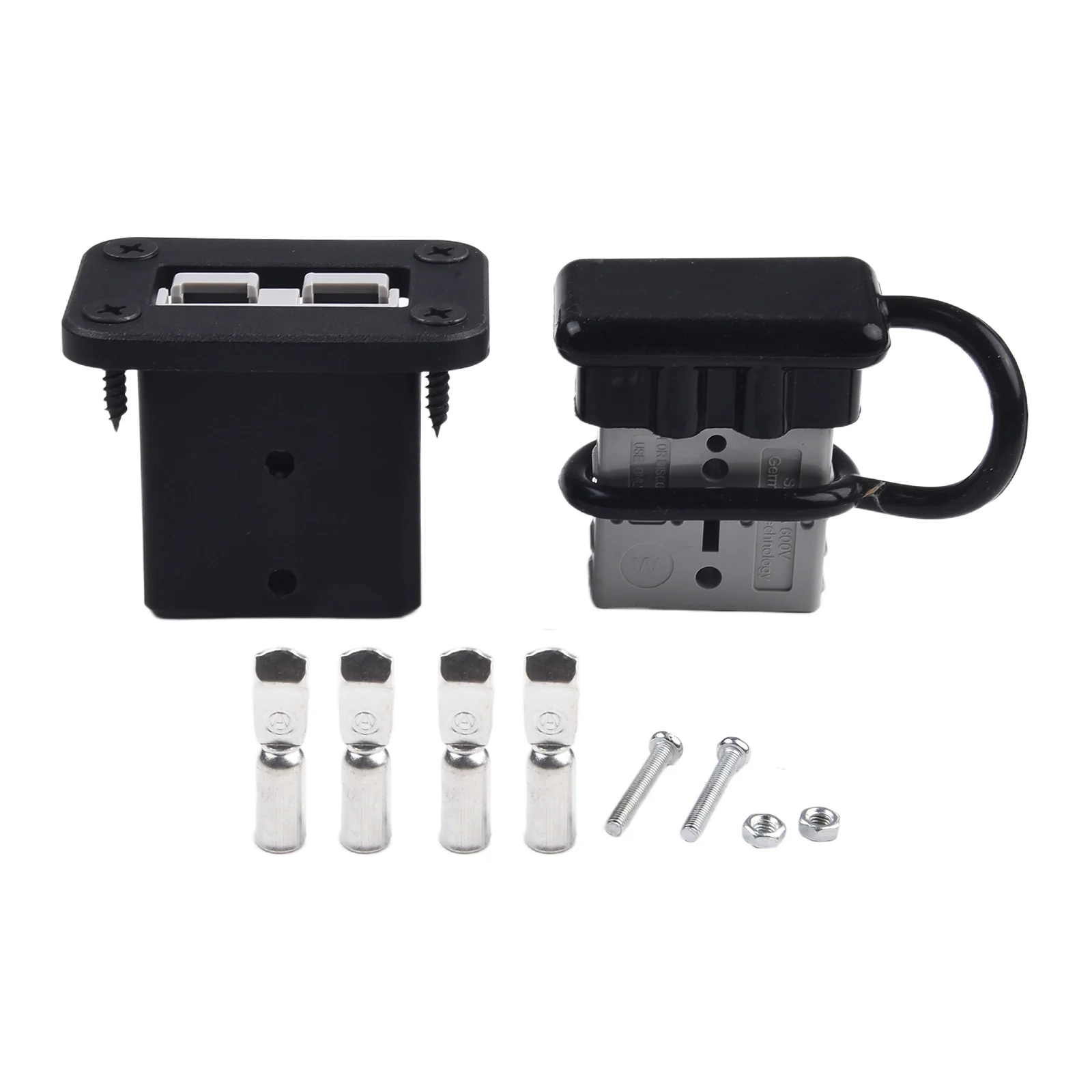 2pcs Battery Cable Quick Disconnect Connectors 50A with Bracket for Boat Winch Car and Trolling Motor Applications