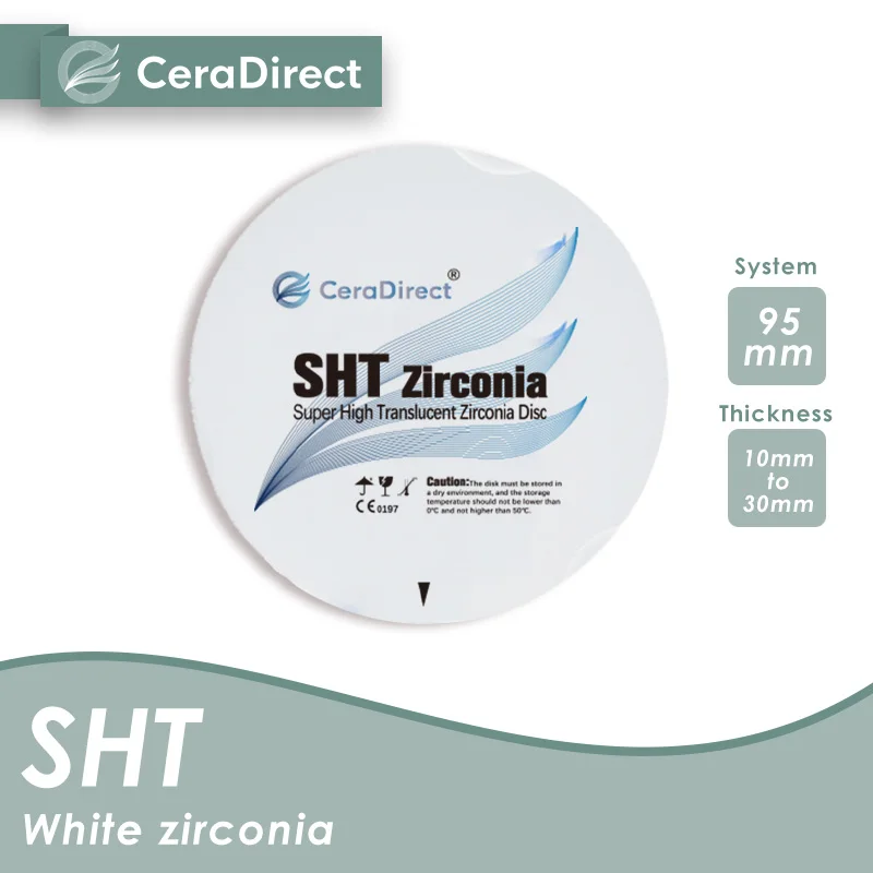 

Ceradirect SHT White Zirconia（95mm)tooth replacement material—CADCAM for Dental Lab 95 system