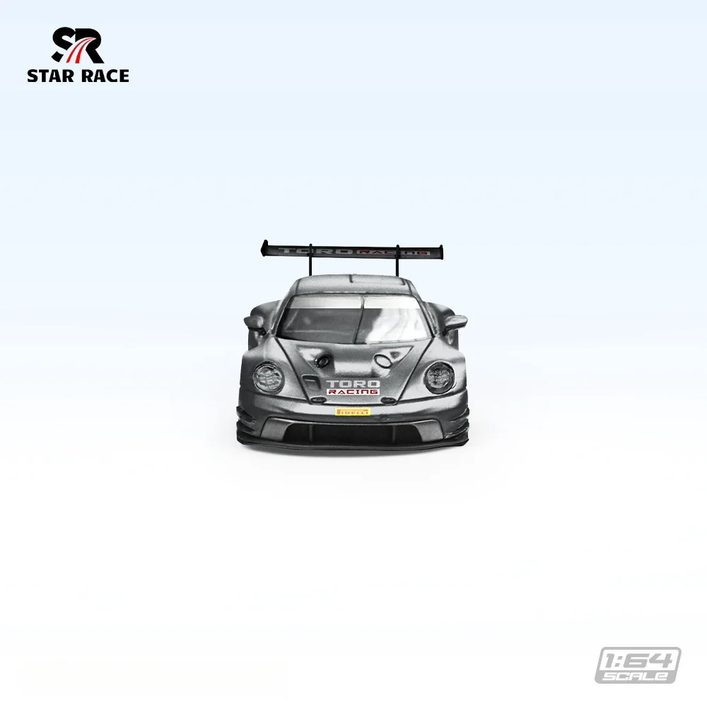 Pre-order *SR STAR RACE 1:64 911 GT3 Limited Edition Matte Silver Racing Alloy Car Model - shipping in April