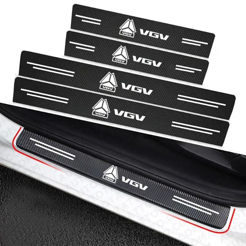 Adesivos de fibra de carbono para carro, protetor de soleira de porta, fita de proteção para vgv vx7 u70pro u75plus u75 tx7, acessórios ser antiderrapantes