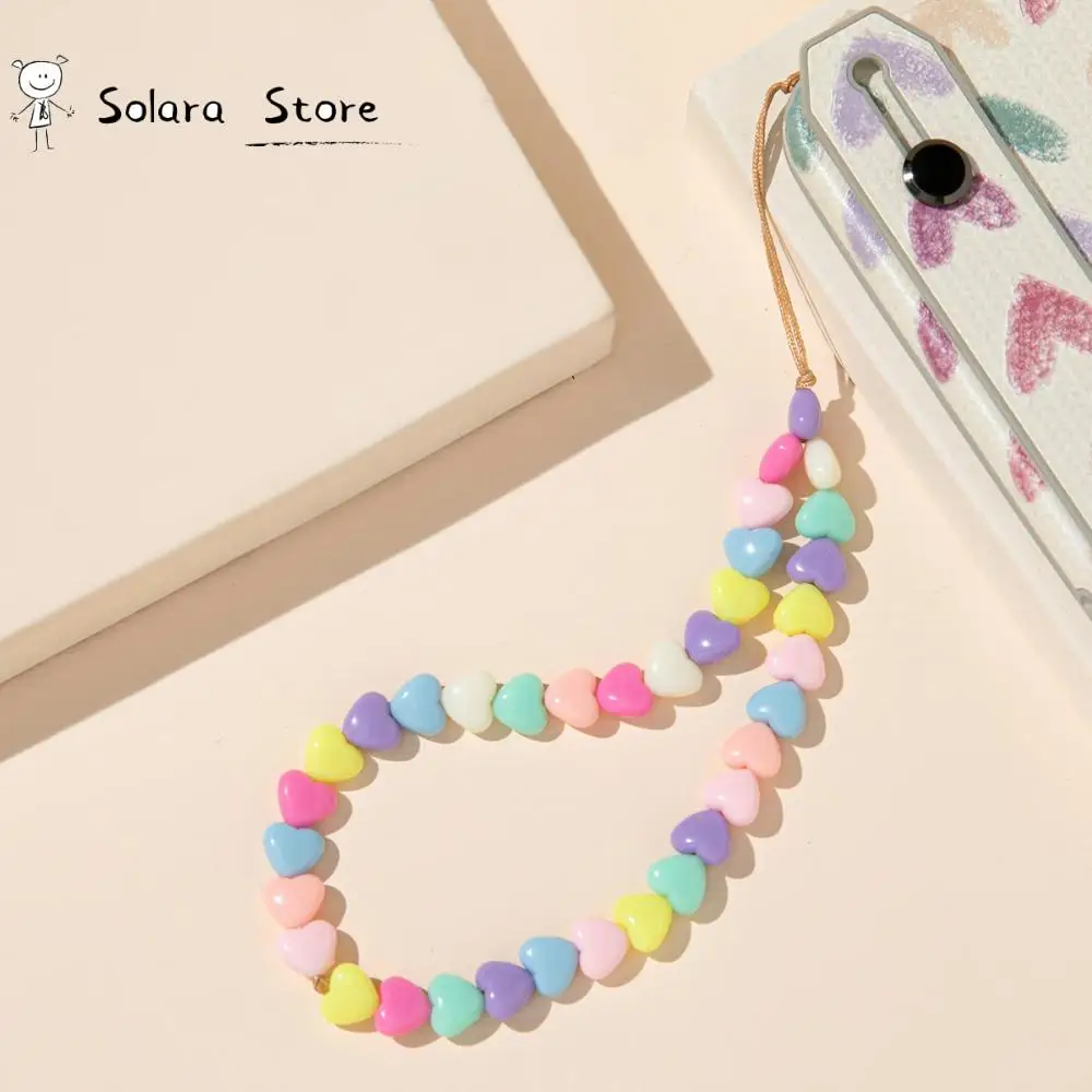 

Mobile Phone Strap Silicone Bead Chain Flower Pendant Soft Pottery Bead Chain for Cell Phone Case Hanging Cord Necklace Lanyard