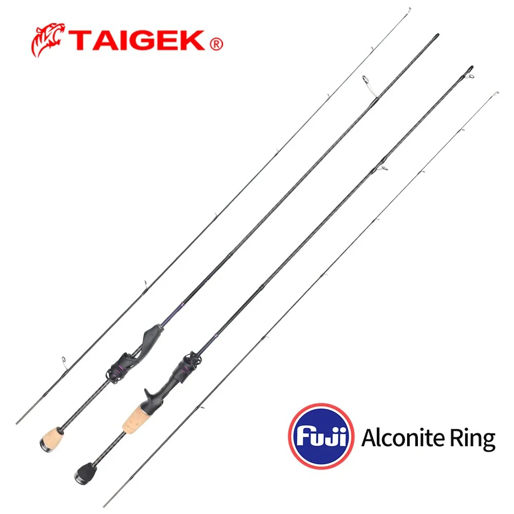 

TAIGEK Ultra light Fuji Guide Ring Fishing Rod Carbon Fiber Spinning Casting Fast Trout Fishing Rods Length 1.5m - 1.8m