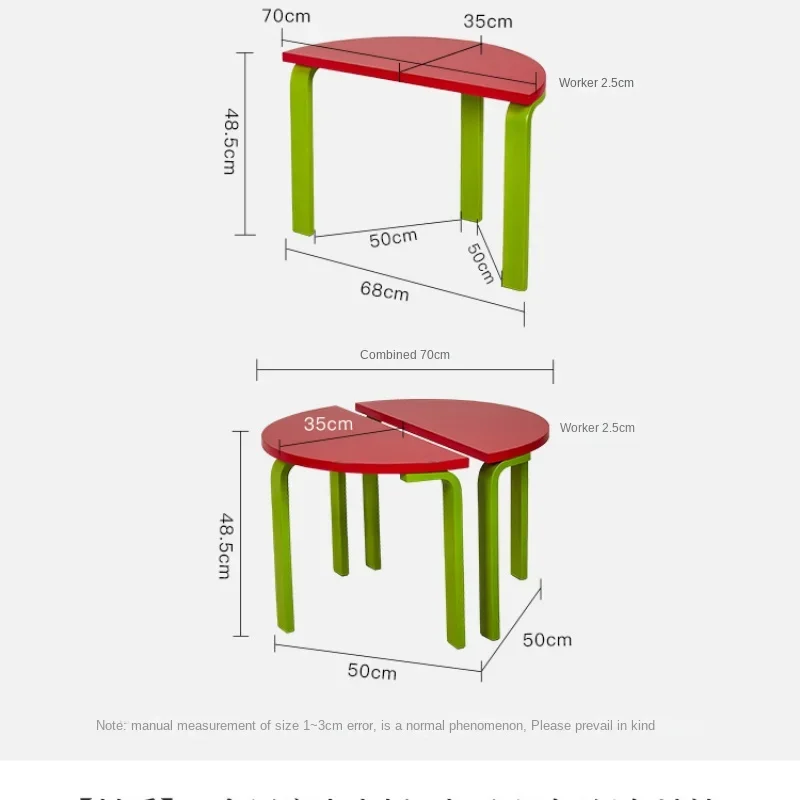 Creative Round Coffee Table Living Room Furniture Nordic-Style Side Table Modern Home Accent Three Legs  Side Desk