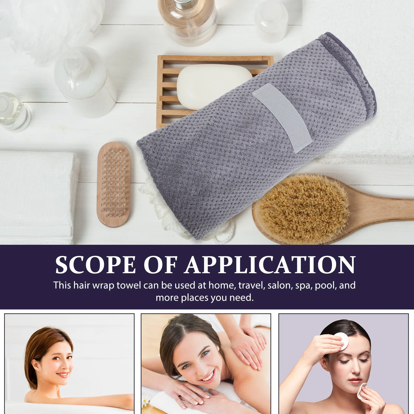 

2Pcs Coral Fleece Hair Towel Wraps Quick Drying Rapid Absorbent Hair Drying Towels for Women Girls Shower Head Wraps