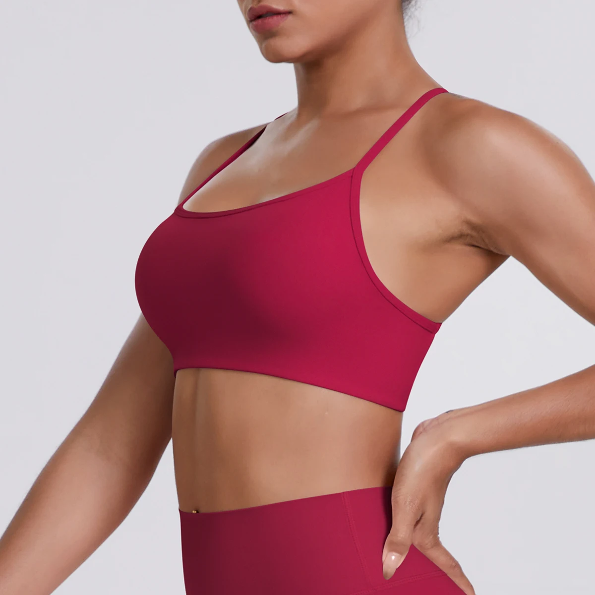 Sport-BH Nahtloses Yoga-Top Damen Fitness-Artikel Gym Active Wear Back Cross Workout Push-up Fitness Laufunterwäsche – Detail 37