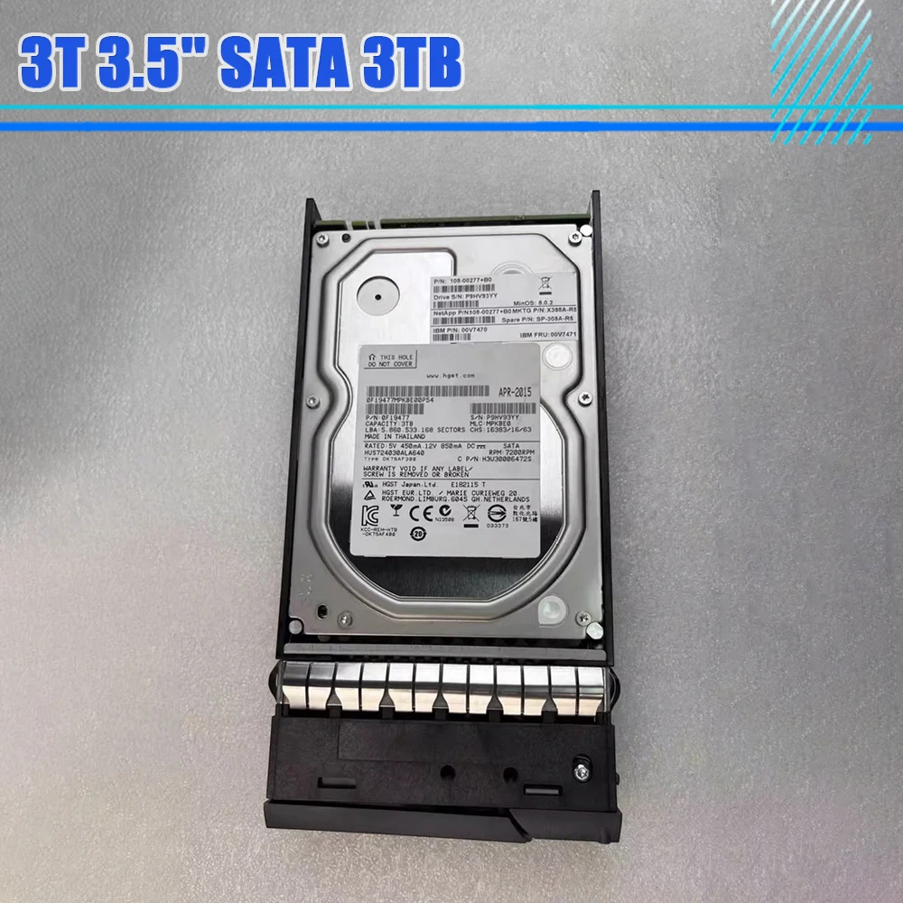 For NetApp HDD X308A-R5 108-00255+A0 46X9932 46X9931 3T 3.5'' SATA 3TB Hard Disk