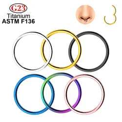 1/10pcs Wholesale Nose Ring Piercing G23 Titanium Clicker Ear Cartilage Earring Helix Septum Rings Body Jewelry Earrings Women
