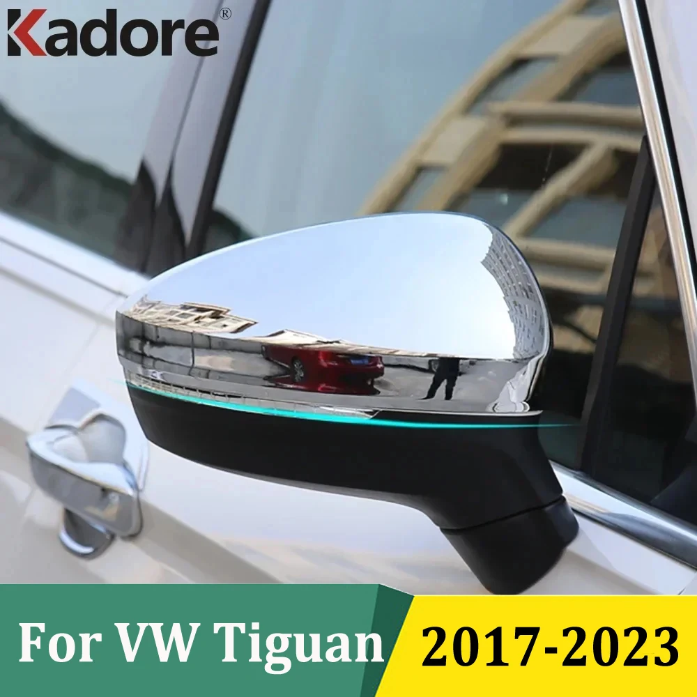 

For Volkswagen Tiguan 2017 2018 2019-2023 ABS Chrome Side Door Rear View Rearview Mirror Cover Trim Car Exterior Accessories