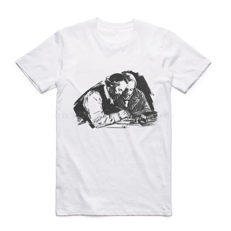 Fashion Men Print MARXISM COMMUNISM CCCP T-shirt O-Neck Short Sleeve New Summer Style Casual  Marx Top Tee T Shirt Swag