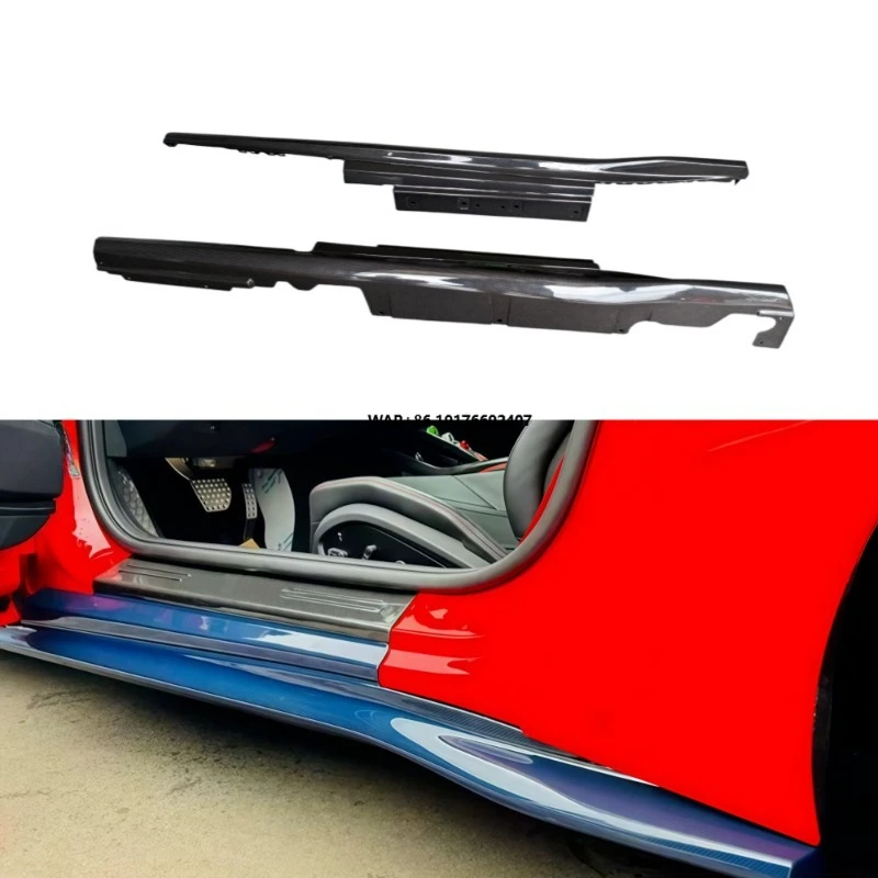 Side skirt body kit for upgrading  812 high-temperature production OEM style dry carbon fiber
