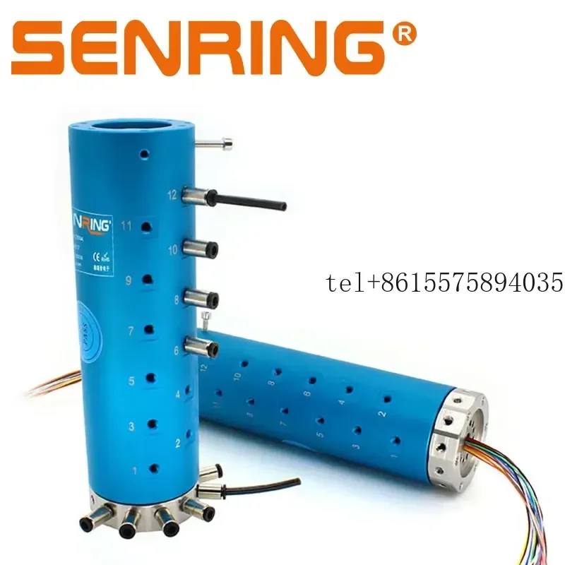 hot Senring Rotary joint 12 passages M5 port with electrical wires 6-56 wires 2