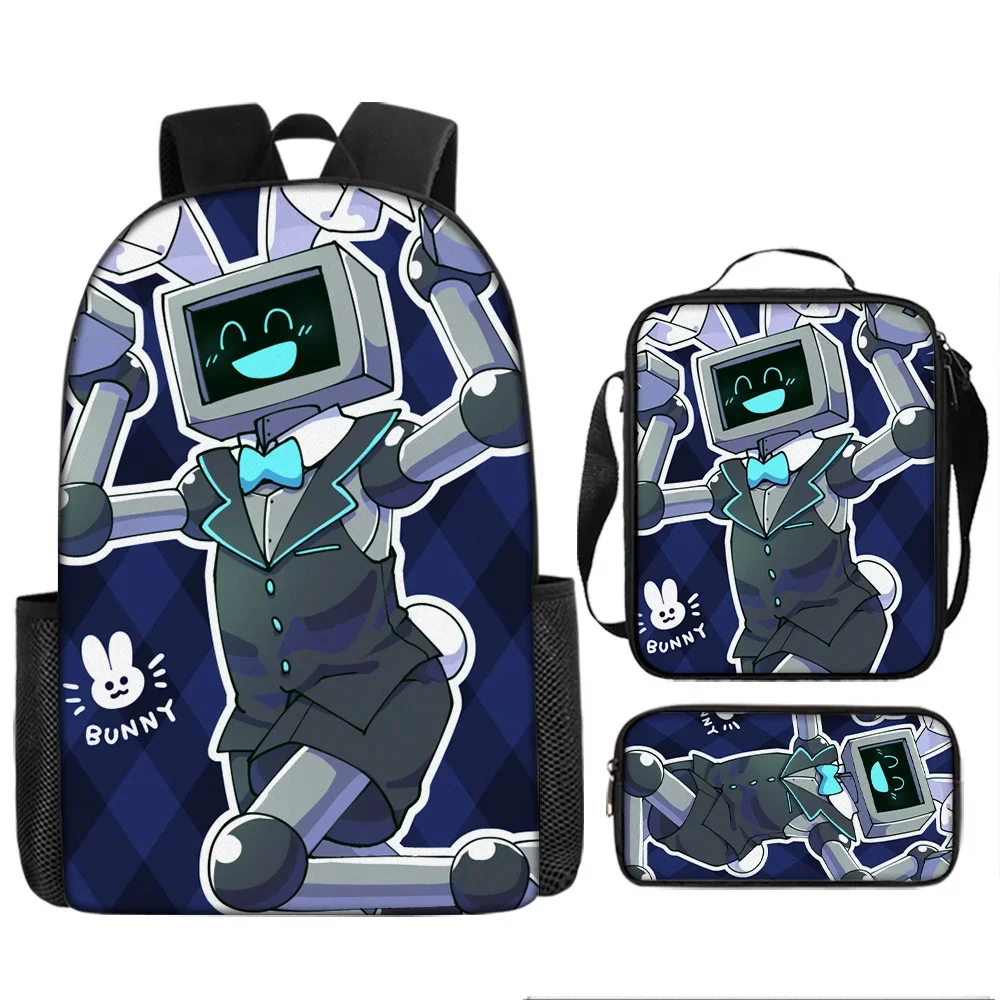 Skibidi-Mochila Sanitária Anime Dos Desenhos Animados para Criança, Mochila Impressa TV Speakerman, Bolsa de Ombro Escolar de Grande Capacidade,