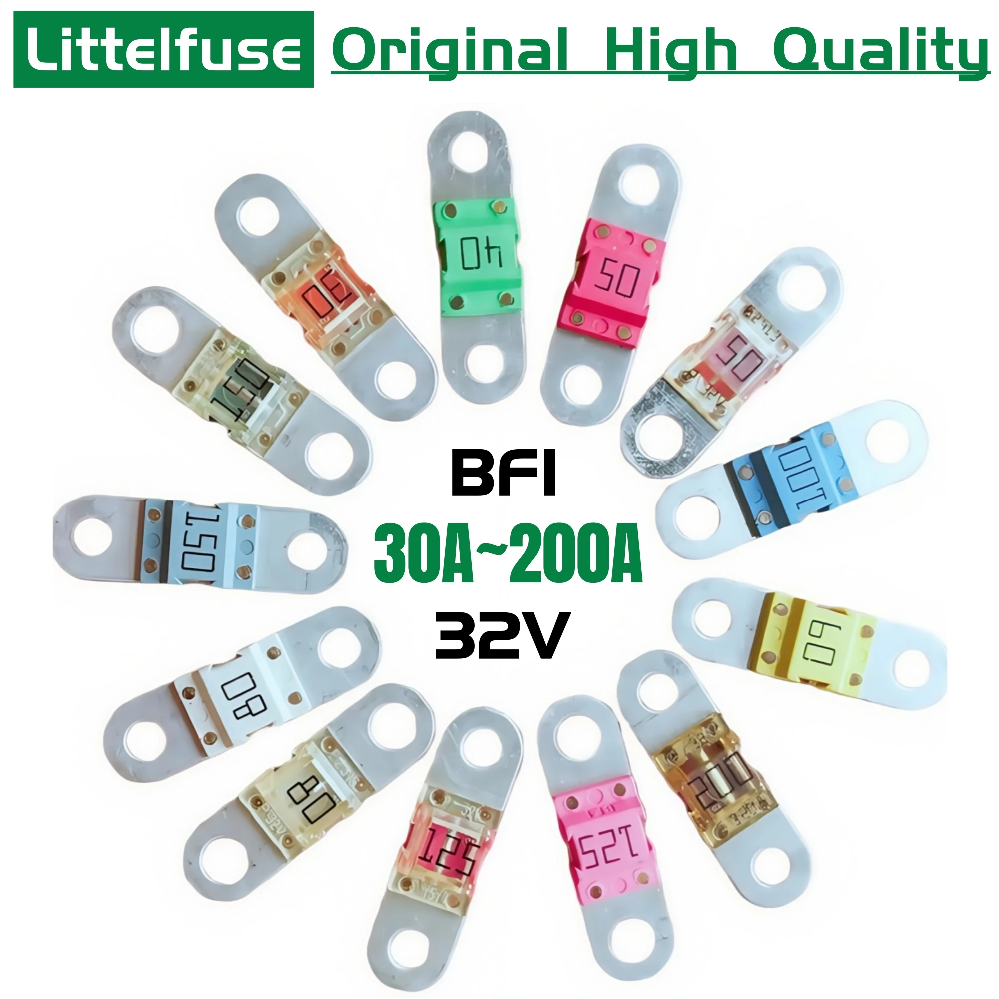 BF1-Fusible Boulonné de Type pio à Courant ÉWer, Batterie de Stockage de Générateur Chrysler, 30A, 40A, 50A, 60A, 80A, 100A, 125A, 150A, 200A, 32V,