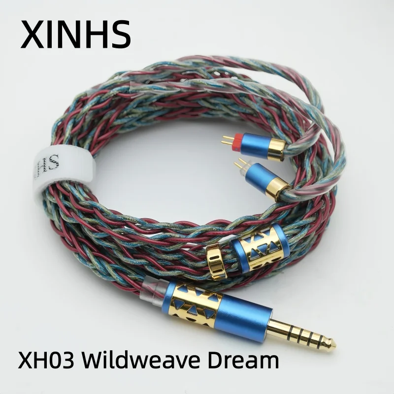 XINHS XH03 Wildweave Dream 8-Core 7N OCC versilbertes HIFI IEM-Kabel, 2Pin/MMCX/IE900, 2,5/3,5/4,4mm Stecker – Detail 1