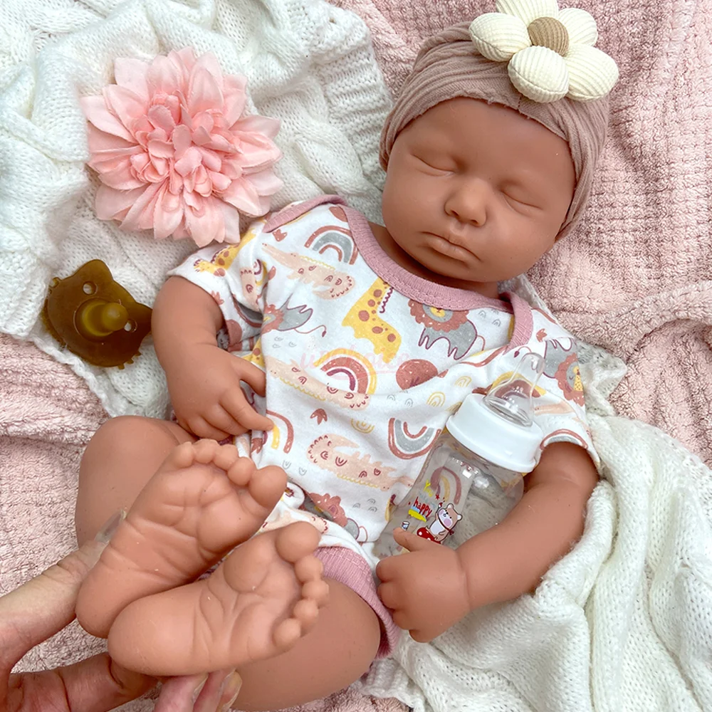 Mouth Open 20" Rebirth Silicone Reborn Baby 50Cm Loulou Reborn Girl Lifelike Newborn Doll Unpainted Unfinished Toy Diy By You