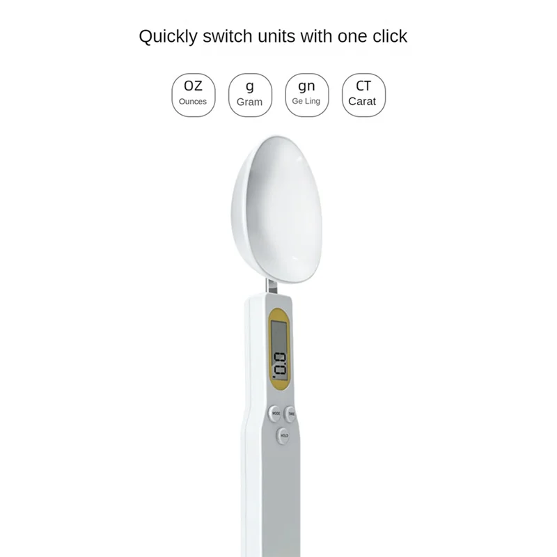 A005-ملعقة قياس رقمية وزنها مقياس 500 جرام/0.1 جرام عالية الدقة مع شاشة عرض LCD لأدوات المطبخ