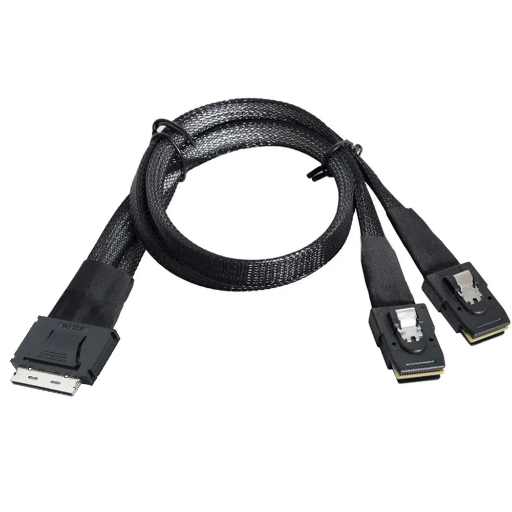 High-Speed Oculink PCIe SFF-8611 to Dual 8I SAS SFF-8087 Cable Bundle for Servers