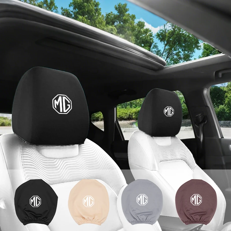 Car Seat Headrest Protective Cover, Anti-Dirty Headrest Pillow Protector for Morris Garages MG 6 3 5 7 TF ZR ZS HS GS GT Hector