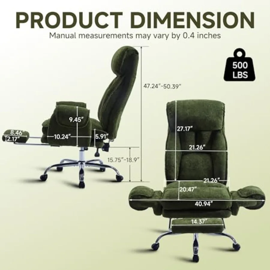 Criss Cross Office Chair in Green Ergonomic Executive Desk Chair with 5-Position Adjustable Armrests, Removable Headrest Cat Pe