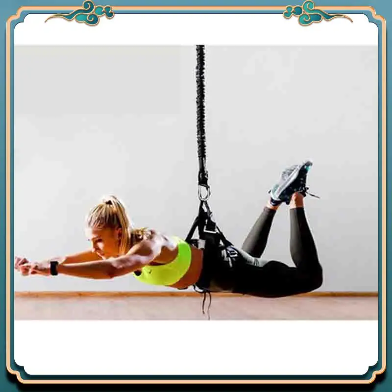 Latest Anti-Gravity Bungee Resistance Band Yoga Dance Rope Yoga Fitness Equipment Dynamic Resistance Training Belt 80KG