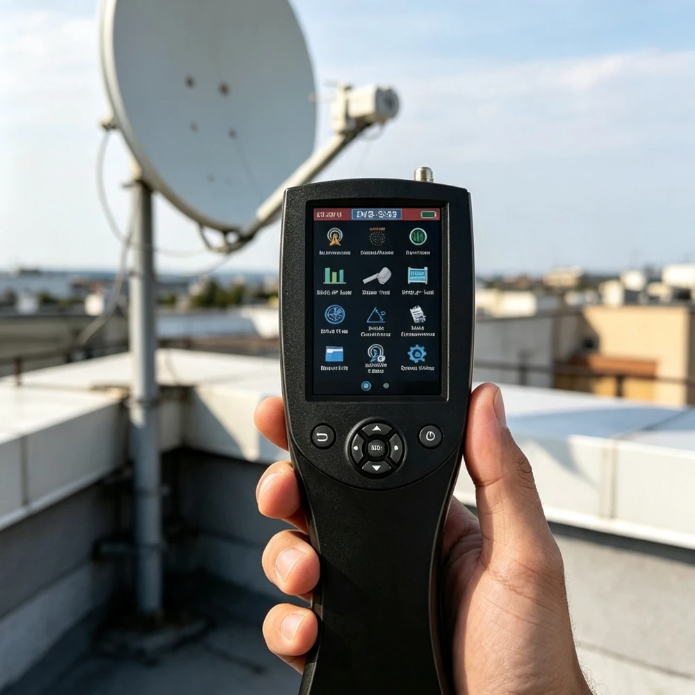 SATLINK ST‑2610 DVB‑S/S2 Satellite Finder Meter 3.95 Inch TFT Touch Screen Spectrum Analyzer Support MER BER Measurement Compat