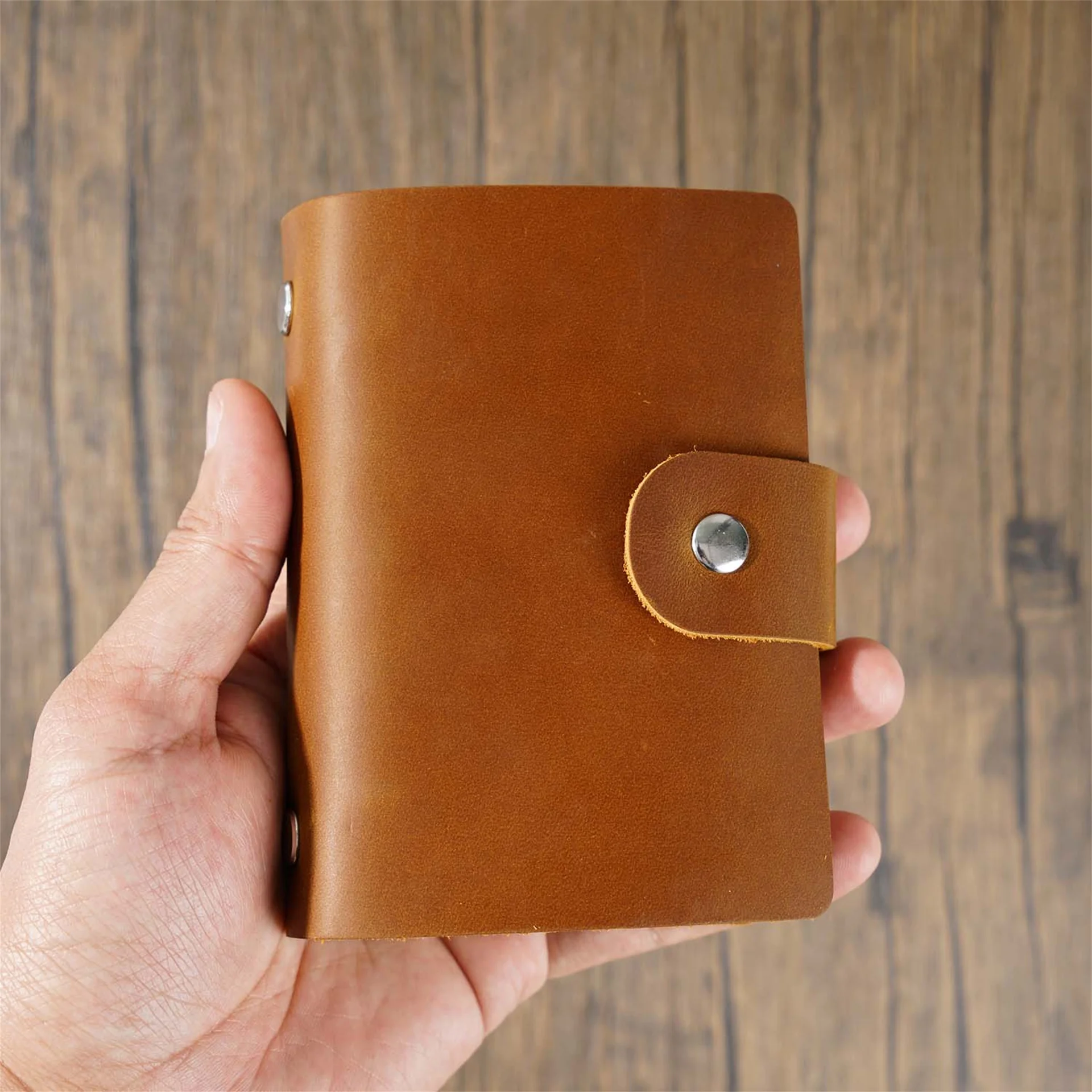 

Genuine Leather A8 Size Ring Planner Cowhide 5-hole Rings Mini Notebook with 15 MM silver Rings Retro Organizer Diary Notepad