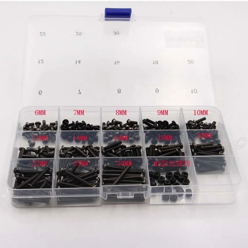 Parafuso de drone de alta resistência, cabeça redonda, hexágono 10.9, grau m3 m2, conjunto de porca com m2x4 m2x5 m2x6 m2x7 m2x8 m2x9 m2x10 m2x12 m2x14