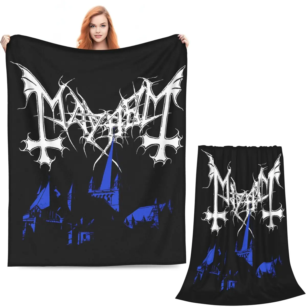 Mayhem Norway Band (2) Blanket Soft Warm Flannel Throw Blanket Plush for Bed Living room Picnic Travel Home Couch