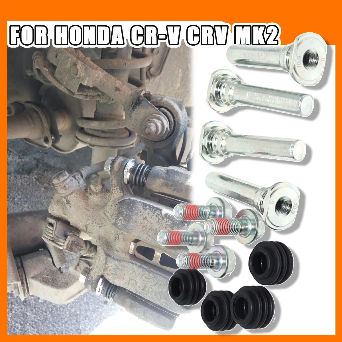 

Rear Lower Left Right Upper Brake Caliper Cylinder Slider Guide Pin For Disc Housing Bolt Rubber For HONDA CR-V CRV MK2 02-2006