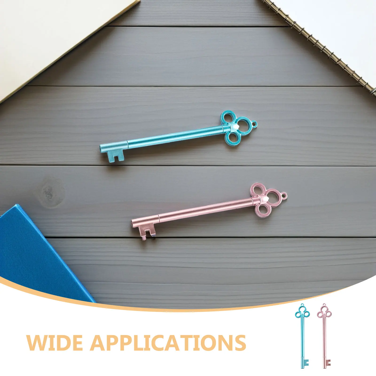 

40pcs Key Gel Pen 0.5mm Black Ink Fine Point Smooth Writing Pen Blue Pink Retro School Stationery for Office Classroom Student