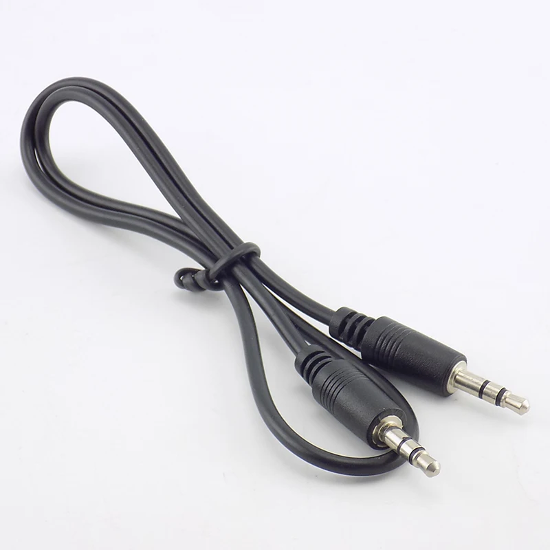 3.5mm Stereo Male to Male Plug Connector Adapter Cables Audio Aux Extension Cable Cord Conversion Line For TV Computer C6